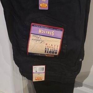 Womens plus size Route 66 black stretch jeans size 22 petite